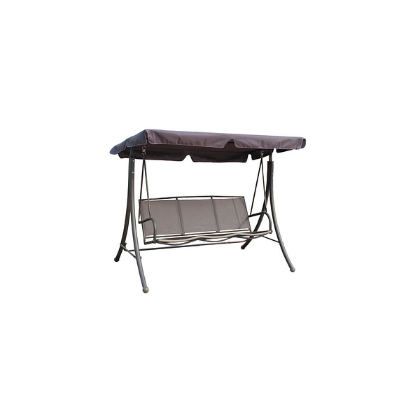 4041908109866 - Hollywoodschaukel 3-Sitzer silber taupe Garten Schaukel Möbel 4041908109866 - Hollywoodschaukel 3-Sitzer silber taupe Garten Schaukel Möbel