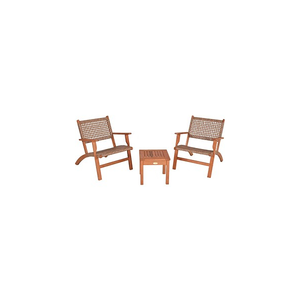 4041908122971 - Sitzgruppe SONORA Teak-Look Garten Sitzgruppe Outdoor Braun Holz Kunststoff 4041908122971 - Sitzgruppe SONORA Teak-Look Garten Sitzgruppe Outdoor Braun Holz Kunststoff