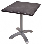 Bistrotisch PICOS 305412-2, 74cm (H), 70x70cm (BxT), quadratisch, dunkelgrau / silber matt