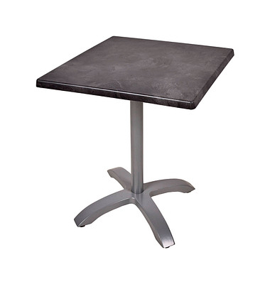 Bistrotisch PICOS 305412-2, 74cm (H), 70x70cm (BxT), quadratisch, dunkelgrau / silber matt