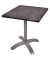 Bistrotisch PICOS 305412-2, 74cm (H), 70x70cm (BxT), quadratisch, dunkelgrau / silber matt