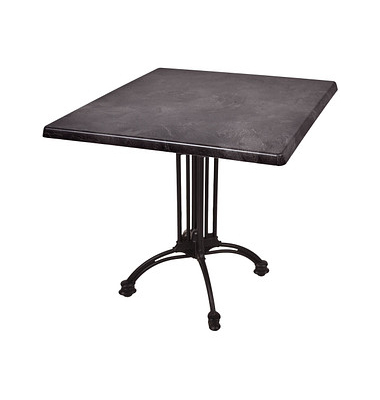 Bistrotisch MORENA 305413-1, 74cm (H), 80x80cm (BxT), rund, dunkelgrau / schwarz