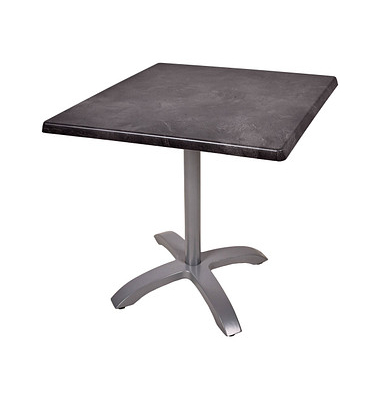 Bistrotisch PICOS 305413-2, 74cm (H), 80x80cm (BxT), quadratisch, dunkelgrau / silber matt