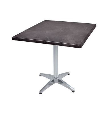 Bistrotisch BRENTA 305413-3, 74cm (H), 80x80cm (BxT), quadratisch, dunkelgrau / silber