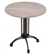 Bistrotisch MORENA 305416-1, 74cm (H), 70x70cm (BxT), rund, hellbraun / schwarz