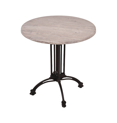 Bistrotisch MORENA 305416-1, 74cm (H), 70x70cm (BxT), rund, hellbraun / schwarz