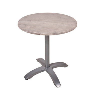 Bistrotisch PICOS 305416-2, 74cm (H), 70x70cm (BxT), rund, hellbraun / silber matt