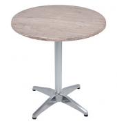 Bistrotisch BRENTA 305416-3, 74cm (H), 70x70cm (BxT), rund, hellbraun / silber