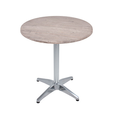 Bistrotisch BRENTA 305416-3, 74cm (H), 70x70cm (BxT), rund, hellbraun / silber