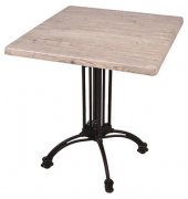 Bistrotisch MORENA 305418-1, 74cm (H), 70x70cm (BxT), quadratisch, hellbraun / schwarz
