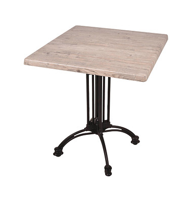 Bistrotisch MORENA 305418-1, 74cm (H), 70x70cm (BxT), quadratisch, hellbraun / schwarz