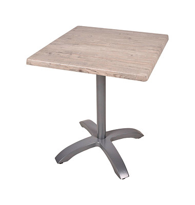 Bistrotisch PICOS 305418-2, 74cm (H), 70x70cm (BxT), quadratisch, hellbraun / silber matt