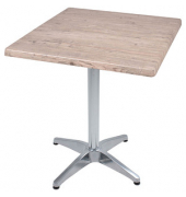 Bistrotisch BRENTA 305418-3, 74cm (H), 70x70cm (BxT), quadratisch, hellbraun / silber