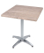 Bistrotisch BRENTA 305418-3, 74cm (H), 70x70cm (BxT), quadratisch, hellbraun / silber