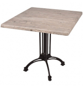 Bistrotisch MORENA 305419-1, 74cm (H), 80x80cm (BxT), rund, hellbraun / schwarz