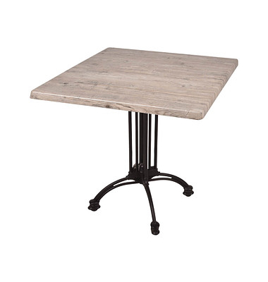 Bistrotisch MORENA 305419-1, 74cm (H), 80x80cm (BxT), rund, hellbraun / schwarz