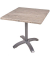 Bistrotisch PICOS 305419-2, 74cm (H), 80x80cm (BxT), quadratisch, hellbraun / silber matt