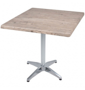 Bistrotisch BRENTA 305419-3, 74cm (H), 80x80cm (BxT), quadratisch, hellbraun / silber