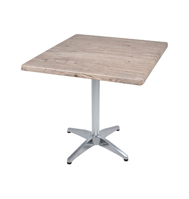 Bistrotisch BRENTA 305419-3, 74cm (H), 80x80cm (BxT), quadratisch, hellbraun / silber