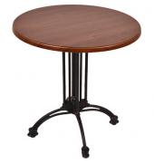 Bistrotisch MORENA 305422-1, 74cm (H), 70x70cm (BxT), rund, dunkelbraun / schwarz