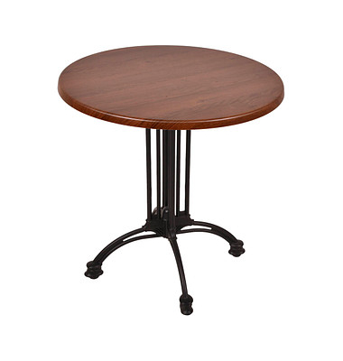 Bistrotisch MORENA 305422-1, 74cm (H), 70x70cm (BxT), rund, dunkelbraun / schwarz