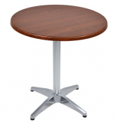 Bistrotisch BRENTA 305422-3, 74cm (H), 70x70cm (BxT), rund, dunkelbraun / silber