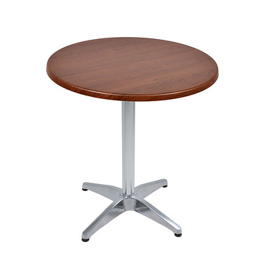Bistrotisch BRENTA 305422-3, 74cm (H), 70x70cm (BxT), rund, dunkelbraun / silber
