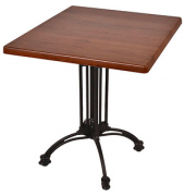 Bistrotisch MORENA 305424-1, 74cm (H), 70x70cm (BxT), quadratisch, dunkelbraun / schwarz