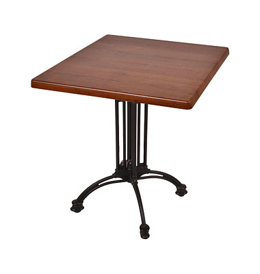 Bistrotisch MORENA 305424-1, 74cm (H), 70x70cm (BxT), quadratisch, dunkelbraun / schwarz