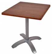 Bistrotisch PICOS 305424-2, 74cm (H), 70x70cm (BxT), quadratisch, dunkelbraun / silber matt