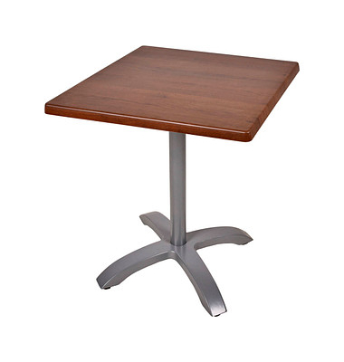Bistrotisch PICOS 305424-2, 74cm (H), 70x70cm (BxT), quadratisch, dunkelbraun / silber matt