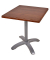 Bistrotisch PICOS 305424-2, 74cm (H), 70x70cm (BxT), quadratisch, dunkelbraun / silber matt