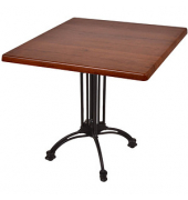 Bistrotisch MORENA 305425-1, 74cm (H), 80x80cm (BxT), rund, dunkelbraun / schwarz