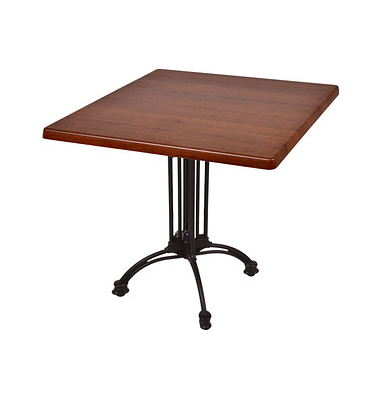 Bistrotisch MORENA 305425-1, 74cm (H), 80x80cm (BxT), rund, dunkelbraun / schwarz