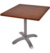 Bistrotisch PICOS 305425-2, 74cm (H), 80x80cm (BxT), quadratisch, dunkelbraun / silber matt