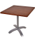 Bistrotisch PICOS 305425-2, 74cm (H), 80x80cm (BxT), quadratisch, dunkelbraun / silber matt