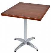 Bistrotisch BRENTA 305425-3, 74cm (H), 80x80cm (BxT), quadratisch, dunkelbraun / silber