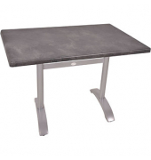 Bistrotisch PAMIR 305414-2, 74cm (H), 110x70cm (BxT), rechteckig, dunkelgrau / silber matt