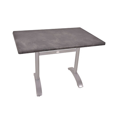 Bistrotisch PAMIR 305414-2, 74cm (H), 110x70cm (BxT), rechteckig, dunkelgrau / silber matt