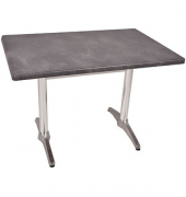 Bistrotisch BRENTA 305414-3, 74cm (H), 110x70cm (BxT), rechteckig, dunkelgrau / silber