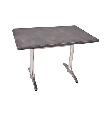 Bistrotisch BRENTA 305414-3, 74cm (H), 110x70cm (BxT), rechteckig, dunkelgrau / silber