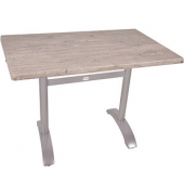 Bistrotisch PAMIR 305420-2, 74cm (H), 110x70cm (BxT), rechteckig, hellbraun / silber matt
