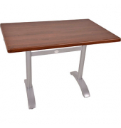 Bistrotisch PAMIR 305426-2, 74cm (H), 110x70cm (BxT), rechteckig, dunkelbraun / silber matt