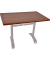 Bistrotisch PAMIR 305427-2, 74cm (H), 120x80cm (BxT), rechteckig, dunkelbraun / silber matt
