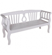 Garden Pleasure Gartenbank Arcadia 985112 weiß Holz 175,0 cm