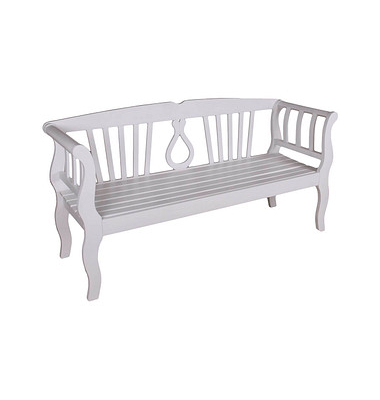 Garden Pleasure Gartenbank Arcadia 985112 weiß Holz 175,0 cm