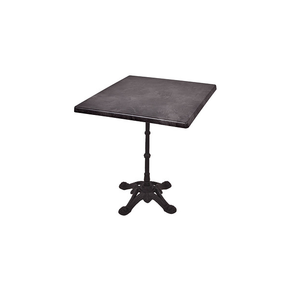 4041908128096 - Bistrotisch Set Dark Slate 70x70cm Tischgestell Gusseisen schwarz Garten Tisch 4041908128096 - Bistrotisch Set Dark Slate 70x70cm Tischgestell Gusseisen schwarz Garten Tisch