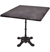 Bistrotisch 305413-4, 74cm (H), 80x80cm (BxT), quadratisch, dunkelgrau / schwarz