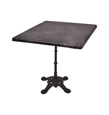 Bistrotisch 305413-4, 74cm (H), 80x80cm (BxT), quadratisch, dunkelgrau / schwarz