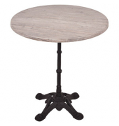 Bistrotisch 305416-4, 74cm (H), 70x70cm (BxT), rund, hellbraun / schwarz